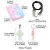DIY Natural & Synthetic Gemstone Cross Pendant & Waxed Cord Pendant Necklace Making Kits DIY-FS0008-46-4