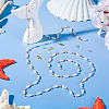 DIY Plastic Pearl Oval Beaded Brass Link Chain Bracelet Necklace Making Kits DIY-TA0009-62-4