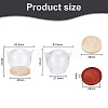 6 Sets 2 Colors Cat's Head Glass Dome Cover AJEW-DR0001-07-2