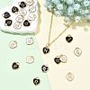 24Pcs 24 Styles Light Gold Plated Alloy Enamel Pendants ENAM-FS0003-87-5