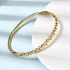 304 Stainless Steel Rhinestone Hinged Bangles for Women BJEW-B168-03C-G-3