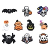 20Pcs 10 Styles Halloween Themed Food Grade Eco-Friendly Silicone Focal Beads SIL-CJ0002-54-1