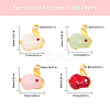 24Pcs 4 Styles Alloy Enamel Pendants ENAM-CA0001-53-2