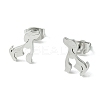 Non-Tarnish Cute Little Animal Theme 304 Stainless Steel Stud Earrings LS-EJEW-B041-02A-P-1