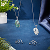 4Pcs 4 Styles Brass Pendant Irregular Cabochon Settings KK-NB0003-73B-5