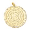 Brass with Cubic Zirconia Pendants KK-K332-16B-G-2