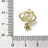 Rack Plating Brass Micro Pave Cubic Zirconia Pendants KK-M014-14G-3