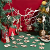  2 Sets 2 Styles Christmas Advent Calendar Number Wooden Numbers Pendant Decorations AJEW-NB0005-40-4