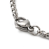 Non-Tarnish Flat Round 201 Stainless Steel Saint Michael Medal Pendant Necklaces for Women and Men LS-NJEW-F324-08P-3