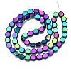 Electroplate Opaque Glass Beads Strands EGLA-Q124-001-D01-2