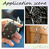 36Pcs 6 Colors Rubber Cover Stainless Steel Wire Cable Keychains FIND-SC0013-71B-4