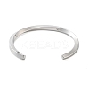 Non-Tarnish 304 Stainless Steel Twisted Open Cuff Bangles for Women BJEW-B097-01P-3