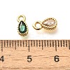 Brass Micro Pave Cubic Zirconia Charms KK-G519-01B-G-3