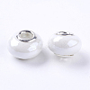 Handmade Porcelain Ceramic Spacer Beads Fit European Charm Bracelets X-OPDL-G001-16-2