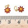 Brass Enamel Charms KK-C110-16B-01G-3
