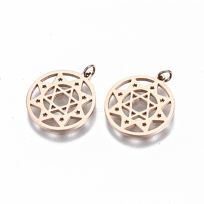 304 Stainless Steel Pendants STAS-S116-045RG-1