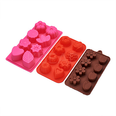 3Pcs 3 Colors Fondant Molds DIY-BG0001-17-1