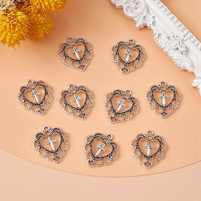 Tibetan Style Alloy Pendants TIBE-YW0001-43-1