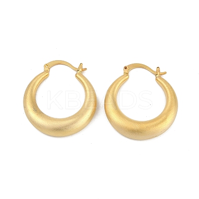 Brass Ring Hoop Earrings EJEW-Q391-10G-1