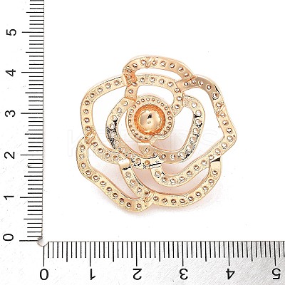 Rack Plating Brass Micro Pave Clear Cubic Zirconia Pendants KK-C063-05G-1