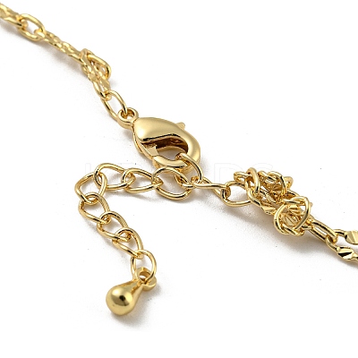 Faceted Heart & Teardrop & Square Glass Beads Bib Necklaces NJEW-R263-14G-1