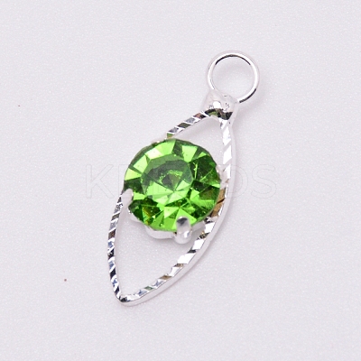 Glass Rhinestone Pendants PALLOY-WH0066-36P-10-1