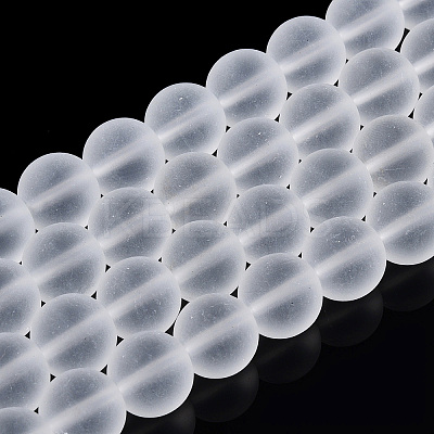 Transparent Glass Beads Strands GLAA-T032-T10mm-MD13-1