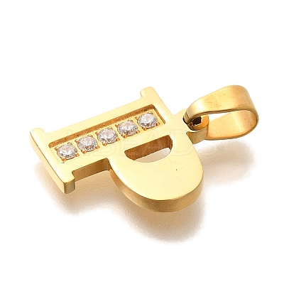 Ion Plating(IP) 304 Stainless Steel Rhinestone Pendants STAS-U035-01G-P-1