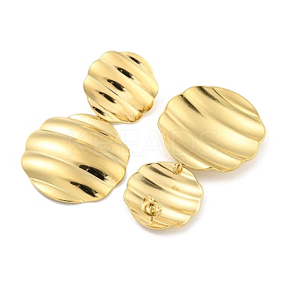Ion Plating(IP) 304 Stainless Steel Stud Earrings for Women EJEW-A108-12G-1