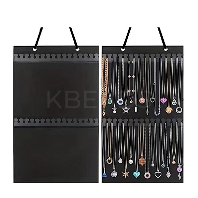 Felt Double Sided Hanging Jewelry Rolls for Earrings Necklaces Bracelets PW-WG35DBD-03-1