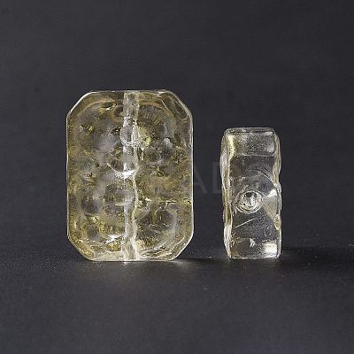 Transparent Spray Painted Glass Beads X-GLAA-I050-08A-1