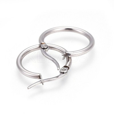 Tarnish Resistant 304 Stainless Steel Hoop Earrings EJEW-P173-13P-01-1