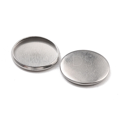 Non-Tarnish 316 Surgical Stainless Steel Cabochon Tray Settings STAS-I187-06D-P-1