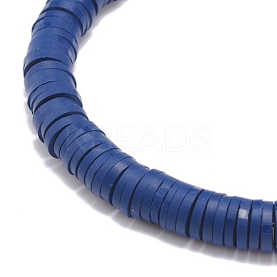 5Pcs 5 Colors Handmade Polymer Clay Heishi Surfer Stretch Bracelet Sets BJEW-JB08691-1
