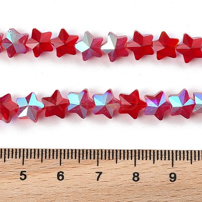 Electroplate Transparent Glass Beads Strands EGLA-U004-03A-HP07-1