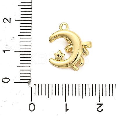 Brass Micro Pave Cubic Zirconia Pendants ZIRC-F143-03G-1