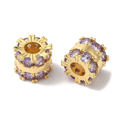 Brass Glass Rhinestone Beads KK-B098-03G-03-1