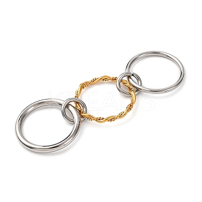 304 Stainless Steel Stackable Band Finger Rings for Women RJEW-K304-01GP-1
