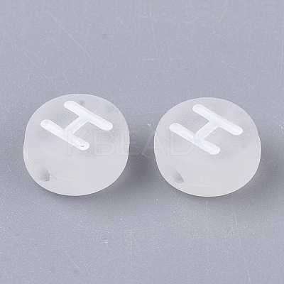 Transparent Frosted Acrylic Beads X-FACR-T002-001-1