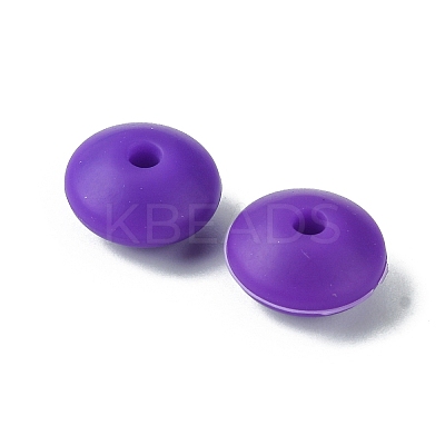 Rondelle Food Grade Eco-Friendly Silicone Focal Beads SIL-F003-07C-1