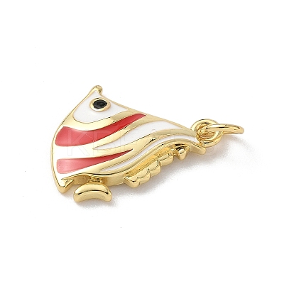 Sea Animals Brass Enamel Pendants KK-B155-02A-02B-1