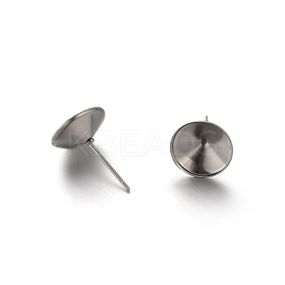 Non-Tarnish 304 Stainless Steel Stud Earring Settings STAS-D079-B-1