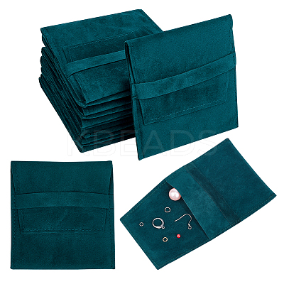 Velvet Jewelry Flap Pouches ABAG-WH0038-43D-1