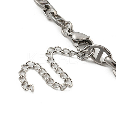 Non-Tarnish 304 Stainless Steel Oval Link Chains Bracelets for Men & Women BJEW-D042-22B-P-1