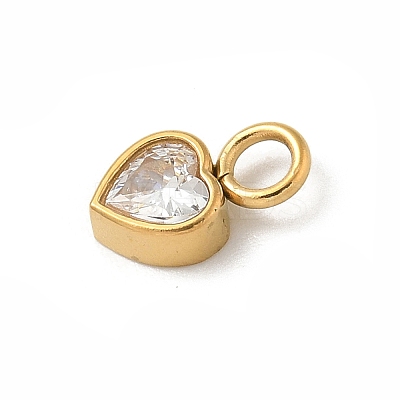 Ion Plating(IP) 304 Stainless Steel with Rhinestone Charms STAS-G351-14G-1