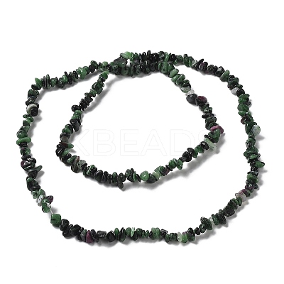 Natural Ruby in Zoisite Beads Strands G-M205-90-1