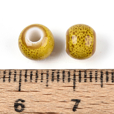 Bright Glazed Porcelain Beads PORC-D300-A26-1