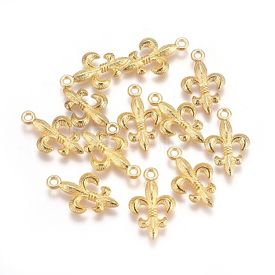 Tibetan Style Alloy Metal Fleur De Lis Pendants X-EA8747Y-G-1