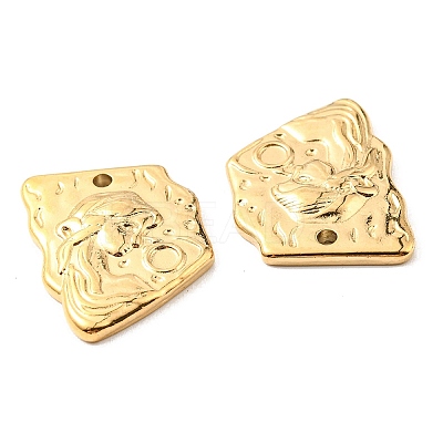 PVD Vacuum Plating 304 Stainless Steel Pendant Cabochon Settings STAS-F287-43G-1