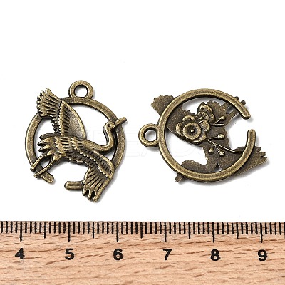 Tibetan Style Zinc Alloy Pendants TIBEP-R334-030AB-RS-1